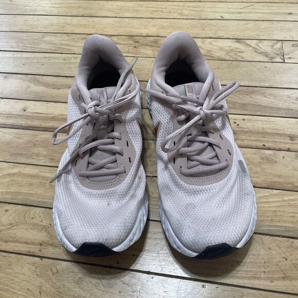 Nike Revolution Running Sneakers Pink Womens 10 Barely Rose Athletic Gym Workout - Picture 6 of 16